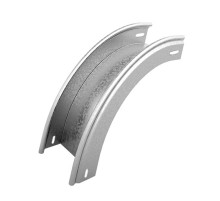 Угол внешний плавный 90 град. к лотку 400х80, толщ. 0,7 мм, Сендзимир цинк, 035548  УВТП90-400х80-0,7-R200-СЦ   Ostec