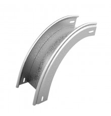 Угол внешний плавный 90 град. к лотку 300х50, толщ. 0,7 мм, Сендзимир цинк, 035535  УВТП90-300х50-0,7-R200-СЦ   Ostec