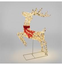 Светодиодная фигура бегущий Олень 88см, цвет свечения теплый белый, питание от трансформатора, IP44  501-375  NEON-NIGHT
