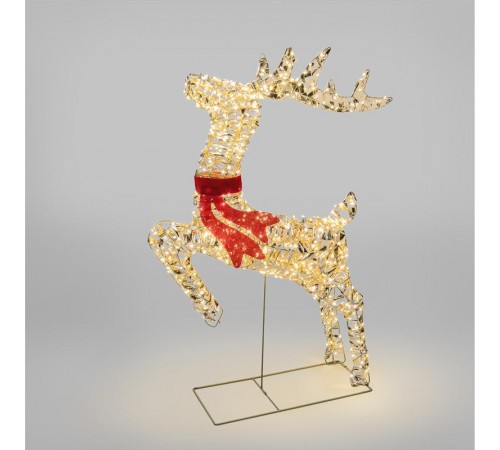 Светодиодная фигура бегущий Олень 88см, цвет свечения теплый белый, питание от трансформатора, IP44  501-375  NEON-NIGHT