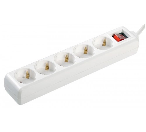 Удлинитель  У05К-выкл. 5 мест 2Р+PЕ/5метров 3х1мм2  16А/250   WYP10-16-05-05-ZK-N  IEK