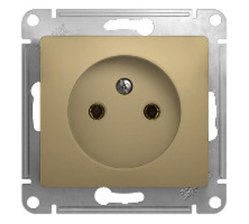 Glossa Титан Розетка без заземления  GSL000441  SE
