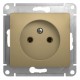 Glossa Титан Розетка без заземления  GSL000441  SE