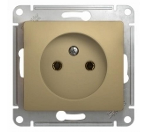 Glossa Титан Розетка без заземления  GSL000441  SE