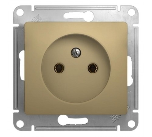Glossa Титан Розетка без заземления  GSL000441  SE