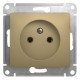 Glossa Титан Розетка без заземления  GSL000441  SE