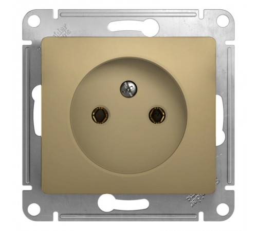 Glossa Титан Розетка без заземления  GSL000441  SE