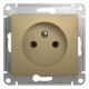 Glossa Титан Розетка без заземления  GSL000441  SE