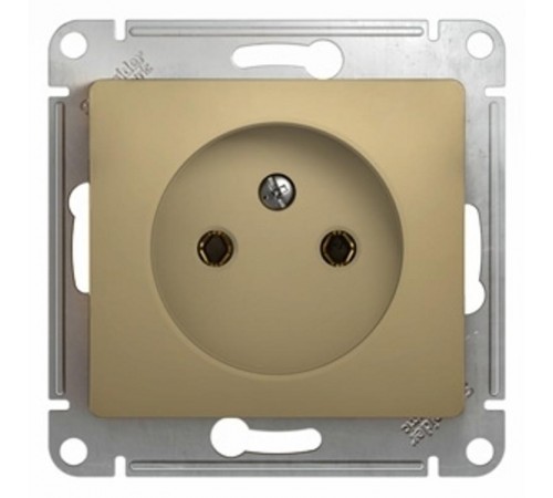 Glossa Титан Розетка без заземления  GSL000441  SE