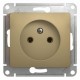 Glossa Титан Розетка без заземления  GSL000441  SE