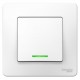 Blanca Белый С/У Переключатель 1-клавишный с подсветкой, 10А, 250B  BLNVS010611  SE