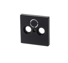 Накладка (центральная плата) для TV-R-SAT розетки, серия solo/future, цвет чёрный бархат  1724-0-4298   2CKA001724A4298  ABB