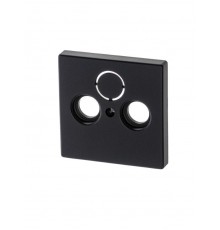 Накладка (центральная плата) для TV-R-SAT розетки, серия solo/future, цвет чёрный бархат  1724-0-4298   2CKA001724A4298  ABB