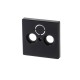Накладка (центральная плата) для TV-R-SAT розетки, серия solo/future, цвет чёрный бархат  1724-0-4298   2CKA001724A4298  ABB