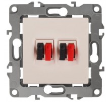 Розетка аудио двойная 12-3112-02    слоновая кость  Б0027462  ЭРА