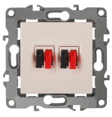 Розетка аудио двойная 12-3112-02    слоновая кость  Б0027462  ЭРА