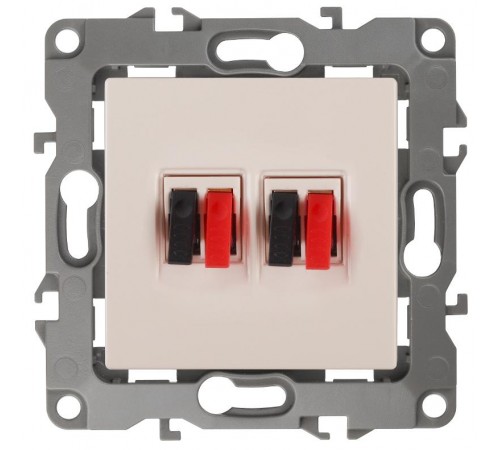 Розетка аудио двойная 12-3112-02    слоновая кость  Б0027462  ЭРА