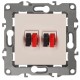 Розетка аудио двойная 12-3112-02    слоновая кость  Б0027462  ЭРА