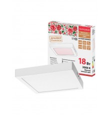 Светильник светодиодный накладной "Даунлайт НАРОДНЫЙ" квадрат СПО (белый) алюминий 18Вт 3000К  SQ0329-4206  TDM