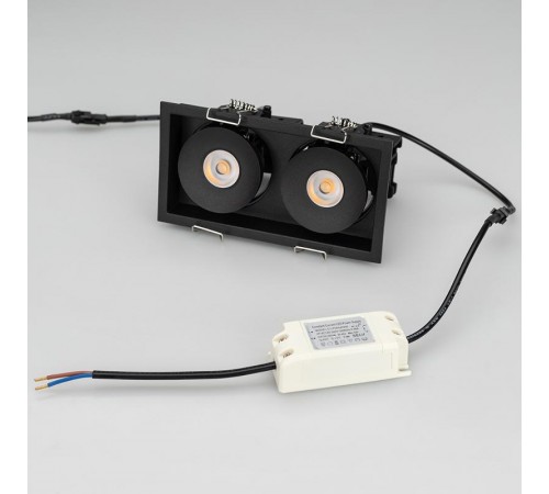 Светильник CL-SIMPLE-S148x80-2x9W Day4000 (BK, 45 deg)  026877  Arlight