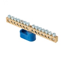 Шина "0" 63.14 (1-н изолятор стойка) латунь EKF PROxima  sn0-63-14-1  EKF