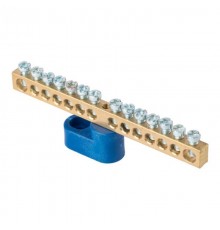 Шина "0" 63.14 (1-н изолятор стойка) латунь EKF PROxima  sn0-63-14-1  EKF