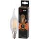 Лампа светодиодная F-LED BXS-9W-827-E14 (филамент, свеча на ветру, 9Вт, тепл, E14)  Б0047003  ЭРА