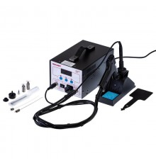 Паяльная станция (паяльник + демонт. паяльник), модель R048, цифровая, 200-480°C, LED дисплей  12-0735  REXANT