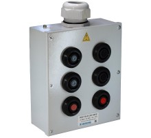 ПКУ-15-21.231-54У2 (4*ВК30-10-11110-54(1з+1р) черная + 2*ВК30-10-11110-54(1з+1р) красная + PG-36), пост управления (ЭТ)  ET054503  Электротехник