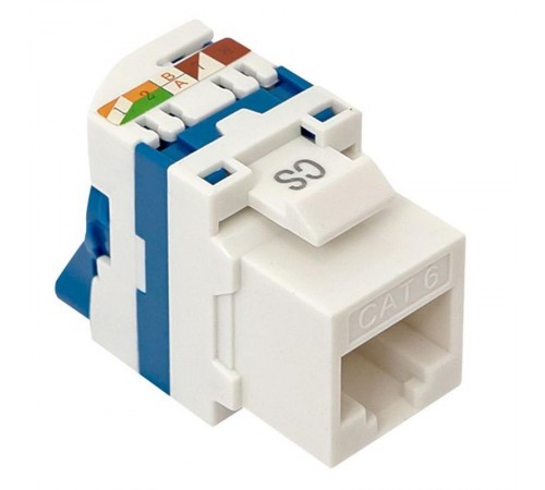 Модуль Keystone TERACOM CS Cat.6 неэкранированный 110 IDC 180 градусов самозажимной (Toolless) синий  TRCS-KSTN-RT180-6UTP-BLU  EKF