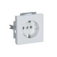 Розетка SCHUKO 16А 250В, серия solo/future, цвет белый бархат  2011-0-6208   2CKA002011A6208  ABB