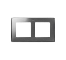 Simon 82 Рамка декоративная, 2 поста, Select, S82 Detail, алюминий-хром  8201620-093  Simon