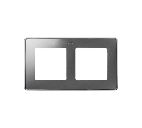 Simon 82 Рамка декоративная, 2 поста, Select, S82 Detail, алюминий-хром  8201620-093  Simon