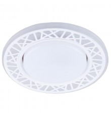 Светильник встраиваемый с белой LED подсветкой CD9912 потолочный GX53 без лампы, белый  32939  Feron