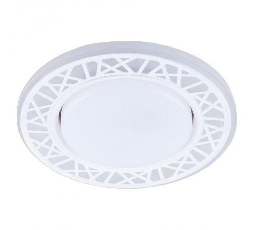 Светильник встраиваемый с белой LED подсветкой CD9912 потолочный GX53 без лампы, белый  32939  Feron