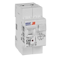 Выключатель автоматический дифференциального тока OptiDin D63-22C40-AC-У3 (2P, C40, 30mA, 4,5кА)  328102  КЭАЗ