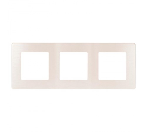 Рамка для розеток и выключателей серия 12 12-5103-15 на 3 поста, сатин, перламутр  Б0052528  ЭРА