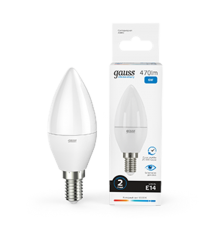 Лампа светодиодная LED 6Вт E14 220В 6500К Elementary свеча  33136  Gauss