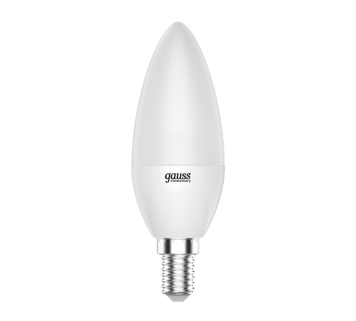 Лампа светодиодная LED 6Вт E14 220В 6500К Elementary свеча  33136  Gauss
