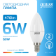 Лампа светодиодная LED 6Вт E14 220В 6500К Elementary свеча  33136  Gauss