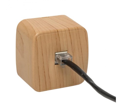 Розетка RJ-45 1-местная ОП Минск, 1А, 120В, светлое дерево EKF  EGK01-035-30  EKF