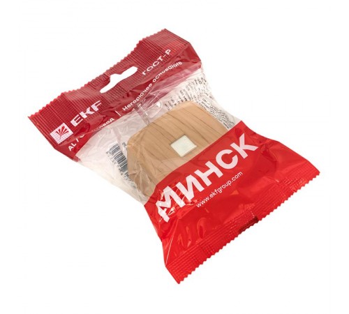 Розетка RJ-45 1-местная ОП Минск, 1А, 120В, светлое дерево EKF  EGK01-035-30  EKF