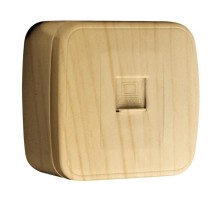 Розетка RJ-45 1-местная ОП Минск, 1А, 120В, светлое дерево EKF  EGK01-035-30  EKF