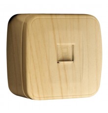 Розетка RJ-45 1-местная ОП Минск, 1А, 120В, светлое дерево EKF  EGK01-035-30  EKF