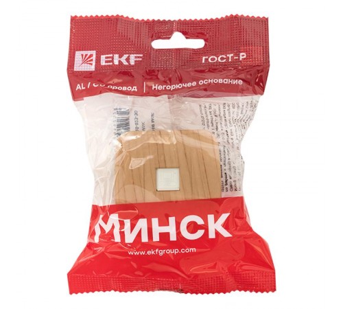 Розетка RJ-45 1-местная ОП Минск, 1А, 120В, светлое дерево EKF  EGK01-035-30  EKF