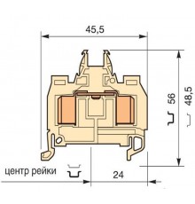 Клемма D2,5/8.ADO.NF1 ADO 2.5мм.кв.  1SNA399749R2600  TE