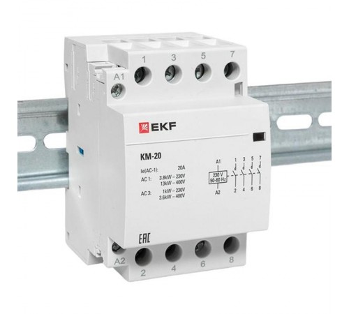 Контактор модульный КМ 20А 4NО (3 мод.) EKF PROxima  km-3-20-40  EKF
