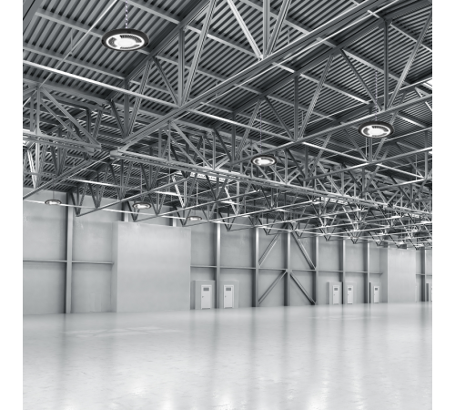 Светильник светодиодный подвесной UFO 200W 24000lm 5000K 175-265V IP65 D310*88мм черный скобка в комплекте  821536320  Gauss