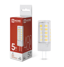 Лампа светодиодная LED-JC 5Вт 12В G4 4000К 480Лм  4690612036083  IN HOME