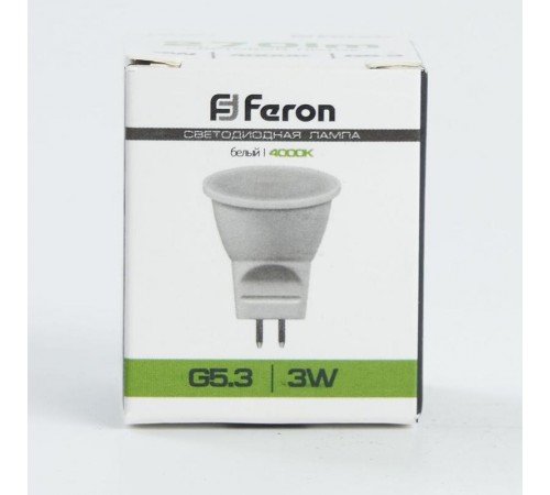 Лампа светодиодная LB-271 (3W) 230V G5.3 4000K MR11  25552  FERON